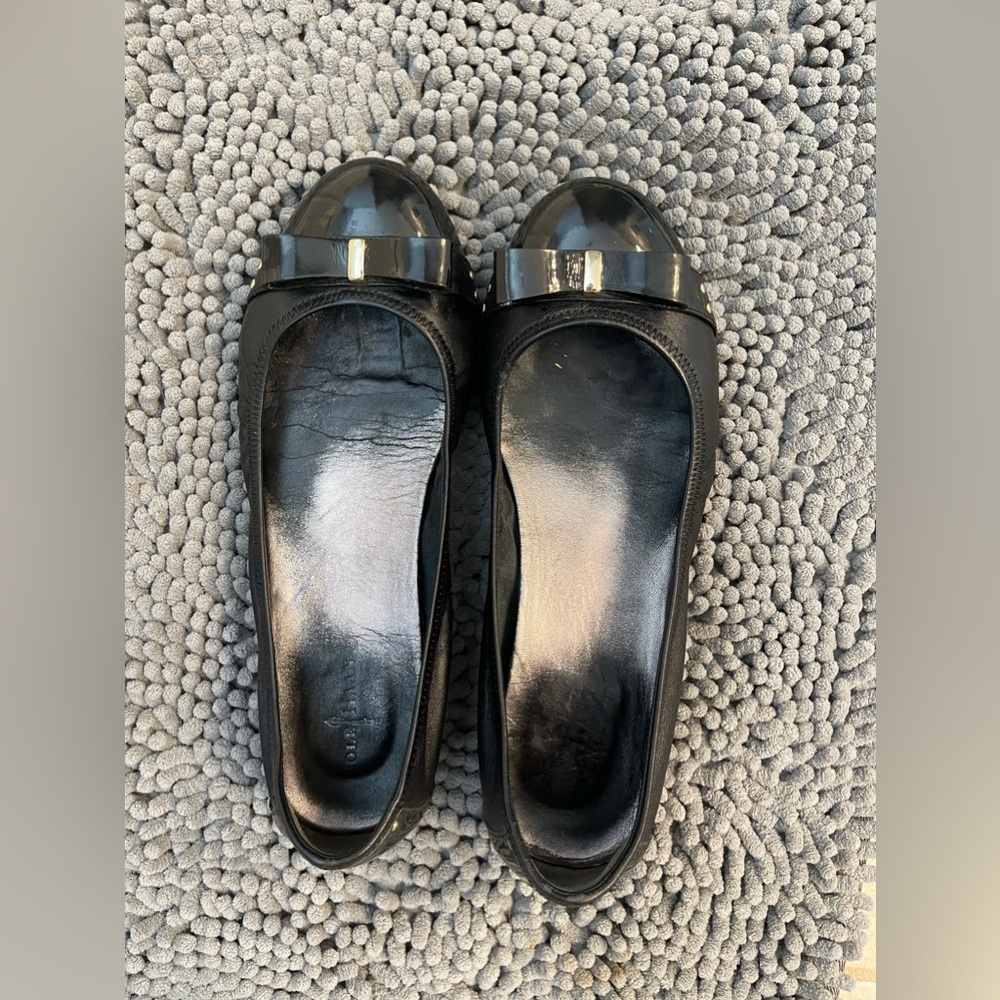 Cole Haan Black Flats with Silver Accents